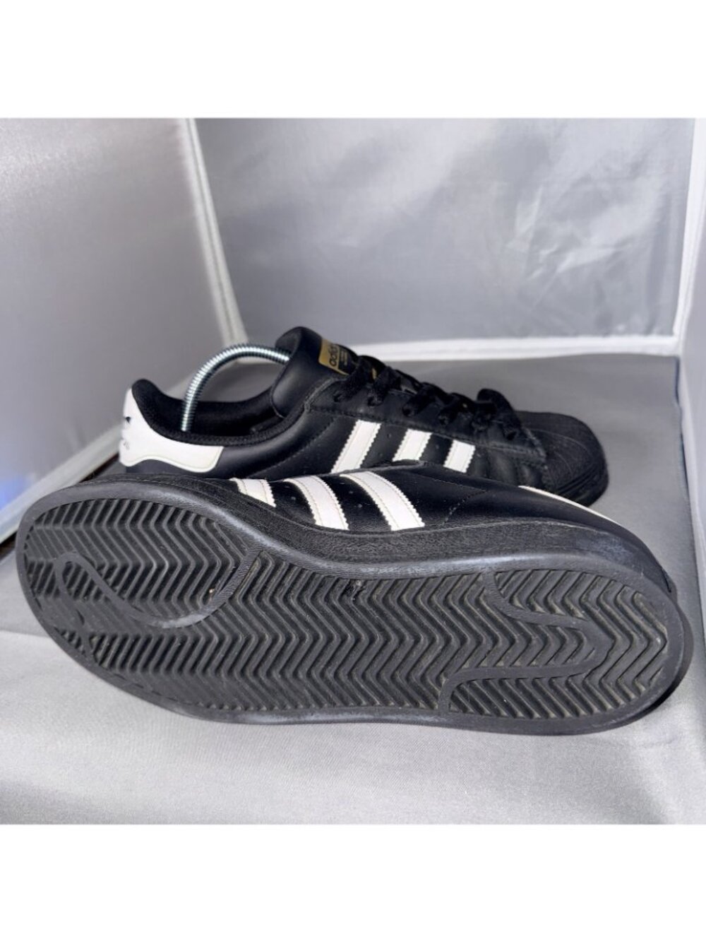Adidas Superstar (Us 6) Black/white Sneakers - Picture 4 of 7